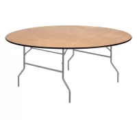 60" Wooden Round Table