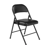 Black Padded Metal Chair