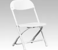 Kids White Plastic Folding Chair