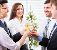 Toasting at a corporate event