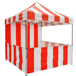 Carnival Pop-Up Tent w/ Skirts (8'x8') R&W